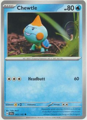 Chewtle - 043/142 - Common Scarlet &amp; Violet: Stellar Crown Singles