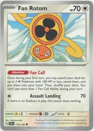 Fan Rotom - 118/142 - Common Scarlet &amp; Violet: Stellar Crown Singles
