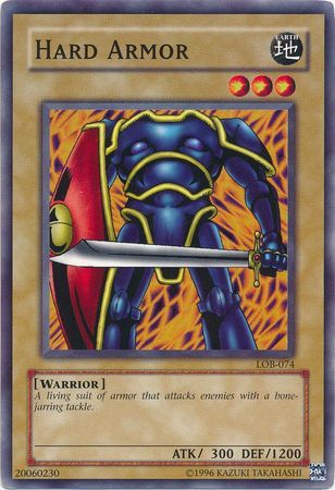 Hard Armor - LOB-074 - Common Unlimited Legend Of Blue Eyes White Dragon [LOB] Unlimited Singles