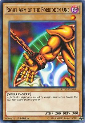 Right Arm of the Forbidden One - LDK2-ENY05 - Common 1st Edition Legendary Decks II - Yugi