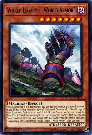 World Legacy - &quot;World Armor&quot; - MP18-EN117 - Rare 1st Edition 2018 Mega-Tins Singles