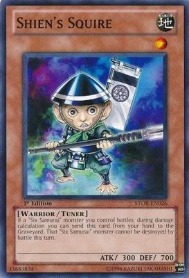 Shien&#39;s Squire - STOR-EN026 - Common 1st Edition Storm of Ragnarok 1st Edition Singles