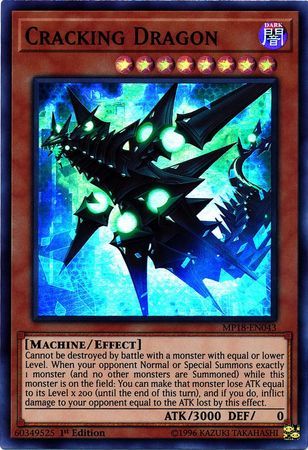 Cracking Dragon - MP18-EN043 - Super Rare 1st Edition 2018 Mega-Tins Singles