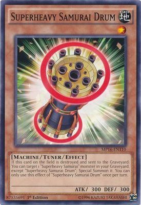 Superheavy Samurai Drum - MP16-EN110 - Common 1st Edition Yu-Gi-Oh! 2016 Mega-Tins 1st Edition Singles