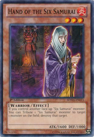 Hand of the Six Samurai - SDWA-EN015 - Common 1st Edition Structure Deck: Samurai Warlords 1st Edition Singles
