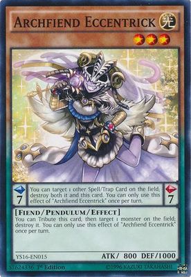 Archfiend Eccentrick - YS16-EN015 - Common 1st Edition Starter Deck Yuya 1st Edition Singles
