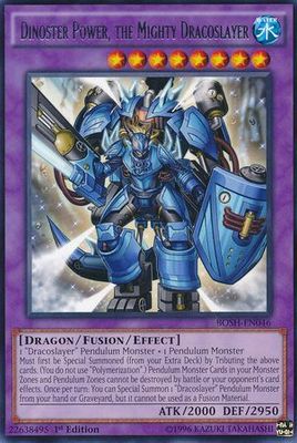 Dinoster Power, the Mighty Dracoslayer - BOSH-EN046 - Rare 1st Edition Breakers of Shadow 1st Edition Singles