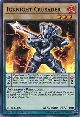 Igknight Crusader - CORE-EN027 - Super Rare 1st Edition Clash of Rebellions 1st Edition Singles (espanol)