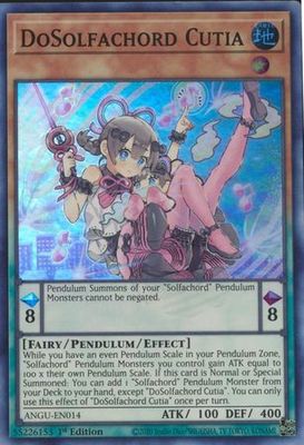 DoSolfachord Cutia - ANGU-EN014 - Super Rare 1st Edition Ancient Guardians 1st Edition Singles