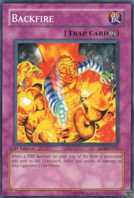 Backfire - SD3-EN031 - Common 1st Edition Structure Deck: Blaze of Destruction 1st Edition Singles