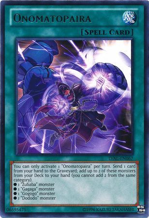 Onomatopaira - LVAL-EN067 - Rare Unlimited Legacy of the Valiant Unlimited Singles