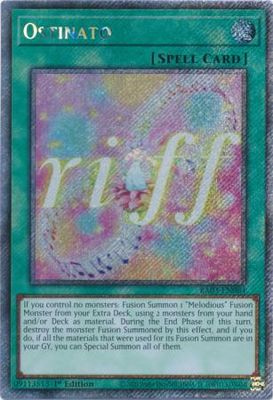 Ostinato - RA03-EN064 - Platinum Secret Rare 1st Edition Quarter Century Bonanza 1st Edition Singles