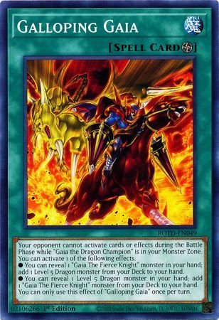 Galloping Gaia - ROTD-EN049 - Common 1st Edition Rise of the Duelist [ROTD] 1st Edition Singles
