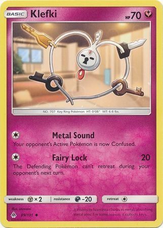 Klefki - 89/131 - Uncommon Sun &amp; Moon: Forbidden Light Singles (Español)