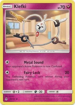 Klefki - 89/131 - Uncommon Sun &amp; Moon: Forbidden Light Singles (Español)