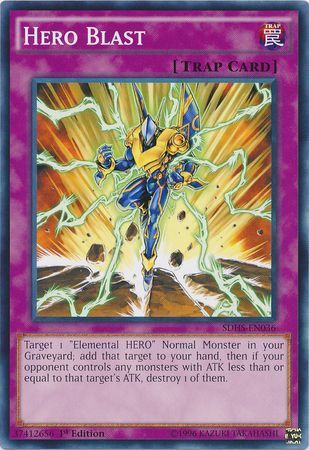 Hero Blast - SDHS-EN036 - Common 1st Edition Structure Deck: HERO Strike 1st Edition Singles