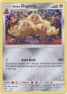 Alolan Dugtrio - 11/12 - McDonald&#39;s Holo Promo Pokemon McDonald&#39;s Promos (Español)