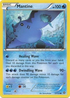 Mantine - 27/114 - Common XY: Steam Siege Singles