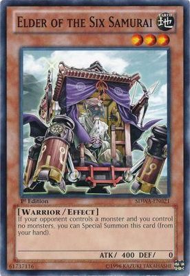 Elder of the Six Samurai - SDWA-EN021 - Common 1st Edition Structure Deck: Samurai Warlords 1st Edition Singles