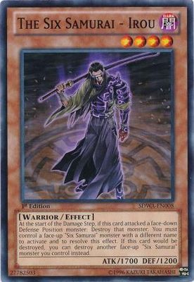 The Six Samurai - Irou - SDWA-EN008 - Common 1st Edition Structure Deck: Samurai Warlords 1st Edition Singles
