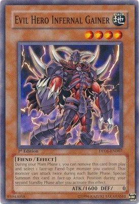 Evil Hero Infernal Gainer - DP06-EN007 - Common 1st Edition Duelist Pack: Jaden Yuki 3 1st Edition Singles