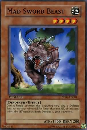 Mad Sword Beast - SD09-EN004 - Common 1st Edition Structure Deck: Dinosaur&#39;s Rage 1st Edition Singles