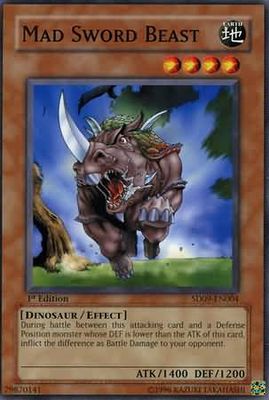 Mad Sword Beast - SD09-EN004 - Common 1st Edition Structure Deck: Dinosaur&#39;s Rage 1st Edition Singles