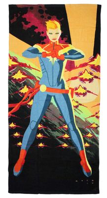SH10 Captain Marvel Paño Toalla de Playa Seven Times Six Capitan Marvel