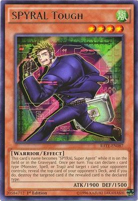 SPYRAL Tough - RATE-EN087 - Rare 1st Edition Raging Tempest 1st Edition Singles