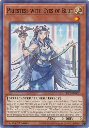 Priestess with Eyes of Blue - LDS2-EN007 - Common 1st Edition Legendary Duelists: Season 2 [LDS2] 1st Edition Singles