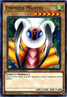 Empress Mantis - SBSC-EN019 - Common 1st Edition Speed Duel: Scars of Battle Singles (espanol)