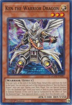 Ken the Warrior Dragon - AGOV-EN081 - Common 1st Edition Age of Overlord 1st Edition Singles (espanol)