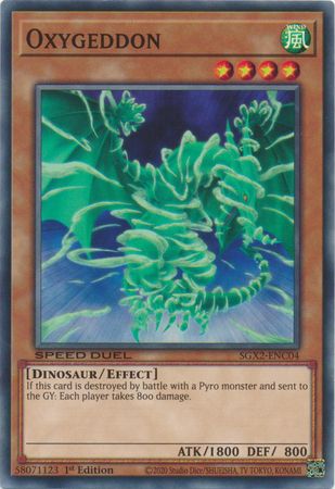 Oxygeddon - SGX2-ENC04 - Common 1st Edition Speed Duel GX: Midterm Paradox Box Singles