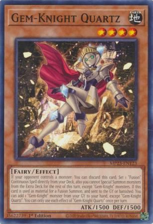 Gem-Knight Quartz - MP23-EN123 - Common 1st Edition Mega Tin 2023 Dueling Heroes Singles