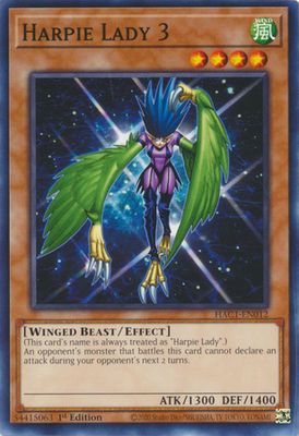 Harpie Lady 3 - HAC1-EN012 - Common 1st Edition Hidden Arsenal: Chapter 1 1st Edition Singles