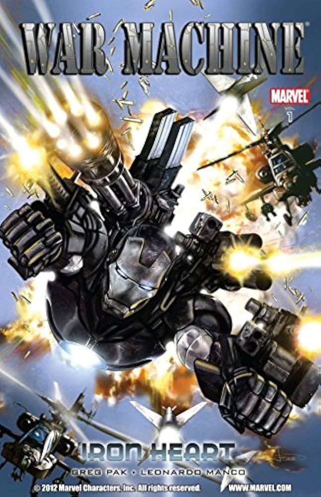 SH11 War Machine Comic Iron Heart Tapa Dura Libro Comic Marvel Maquina de Guerra Comic