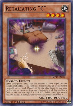 Retaliating &quot;C&quot; - MP16-EN076 - Common 1st Edition Yu-Gi-Oh! 2016 Mega-Tins 1st Edition Singles (espanol)