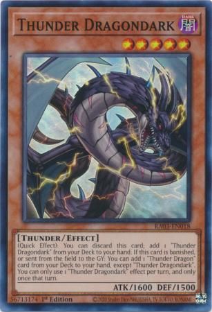 Thunder Dragondark - RA03-EN018 - Super Rare 1st Edition Quarter Century Bonanza 1st Edition Singles