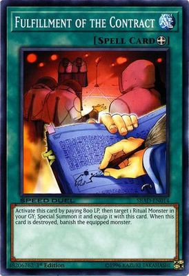 Fulfillment of the Contract - SBAD-EN014 - Common 1st Edition Speed Duel: Attack from the Deep Singles (espanol)