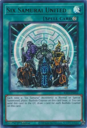 Six Samurai United - RA03-EN054 - Ultra Rare 1st Edition Quarter Century Bonanza 1st Edition Singles