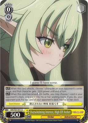 Overwhelming Interest, High Elf Archer - Goblin Slayer (GBS/S63)