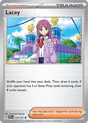 Lacey - 114/131 - Uncommon Scarlet &amp; Violet: Prismatic Evolutions Singles