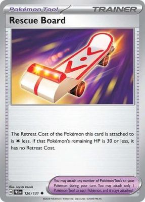 Rescue Board - 126/131 - Uncommon Scarlet &amp; Violet: Prismatic Evolutions Singles