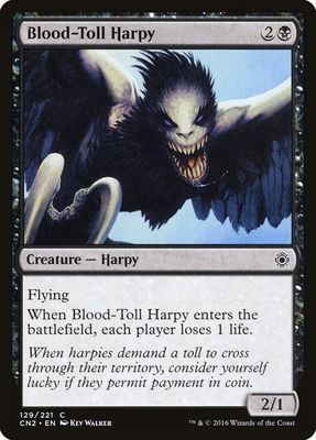 Blood-Toll Harpy 129/221 - Conspiracy: Take the Crown (CN2)