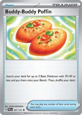 Buddy-Buddy Poffin - 101/131 - Uncommon Scarlet &amp; Violet: Prismatic Evolutions Singles