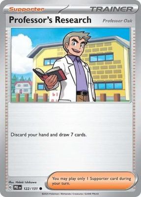 Professor&#39;s Research (Professor Oak) - 122/131 - Common Scarlet &amp; Violet: Prismatic Evolutions Singles