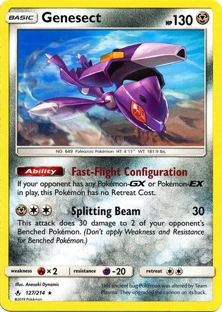 Genesect - 127/214 - Rare Sun &amp; Moon: Unbroken Bonds Singles (Español)