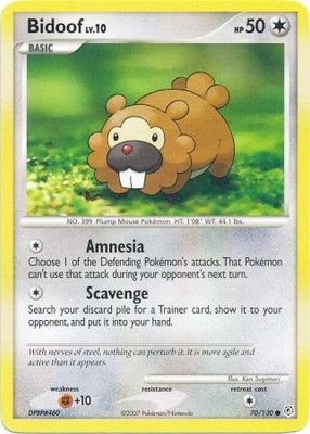 Bidoof - 70/130 - Common Diamond &amp; Pearl (Base Set) Singles