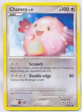 Chansey - 76/123 - Common Diamond &amp; Pearl: Mysterious Treasures Singles