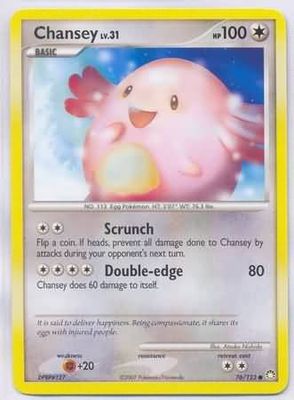 Chansey - 76/123 - Common Diamond &amp; Pearl: Mysterious Treasures Singles